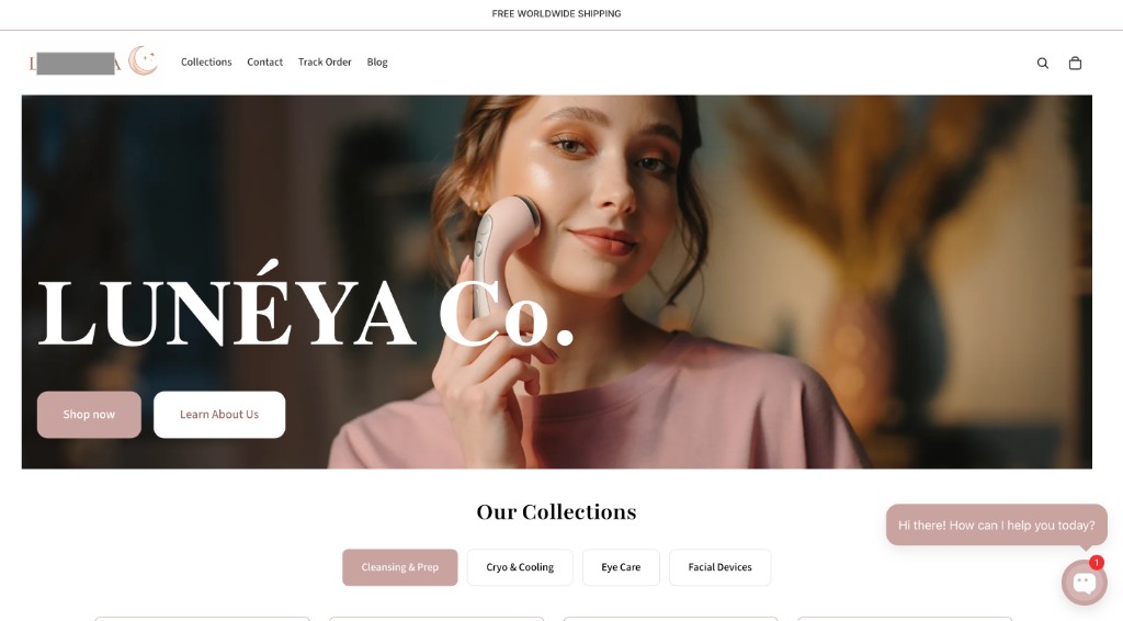 Beauty-магазин на Shopify для рынка Европы: светлая витрина с розовым акцентом и коллекциями ухода