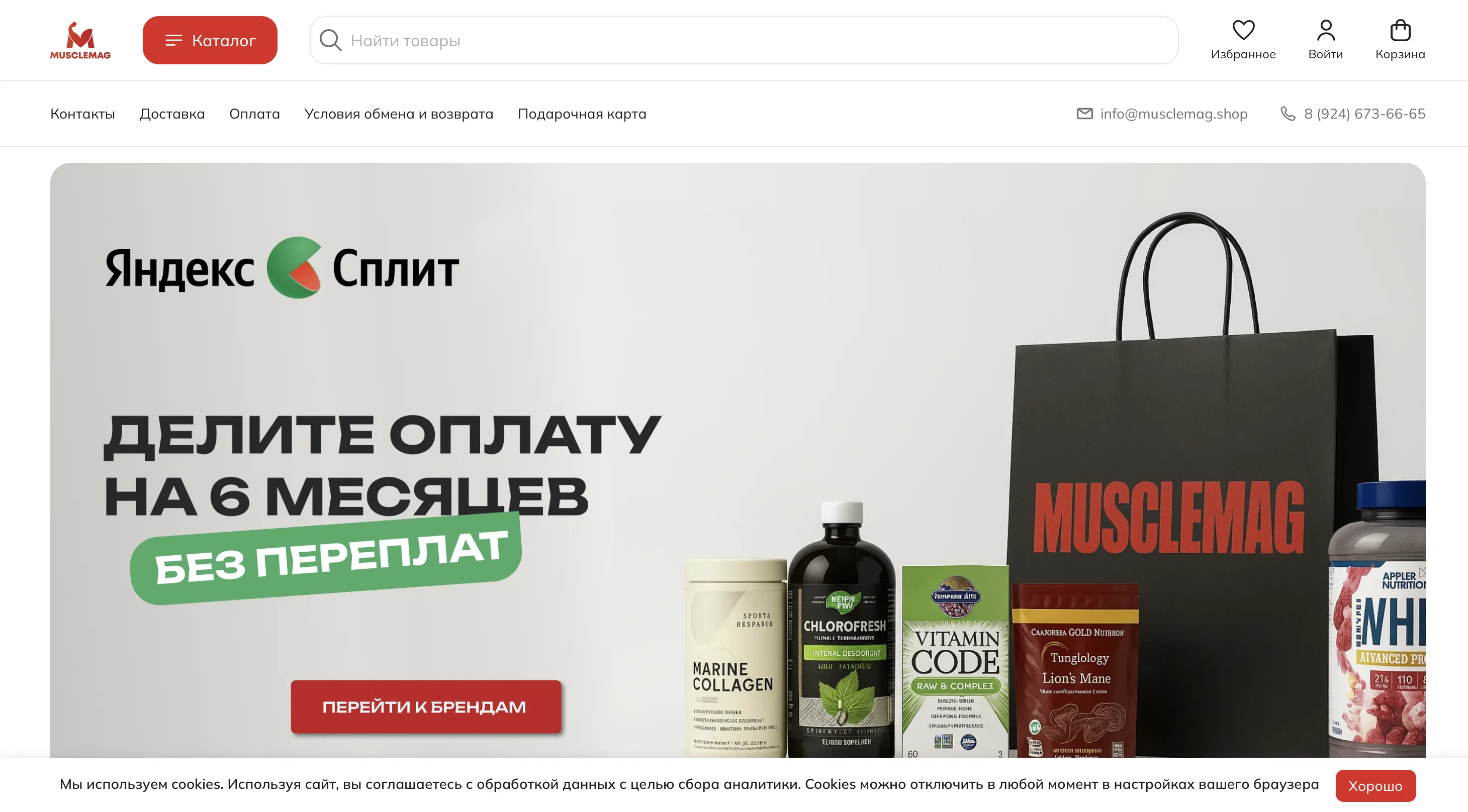 Создание интернет-магазина спортивного питания на Яндекс Кит