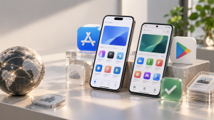 App Store или Google Play — сравниваем площадки для публикации приложений в 2026 году: аккаунты разработчиков, публикация, модерация, комиссии и выплаты.